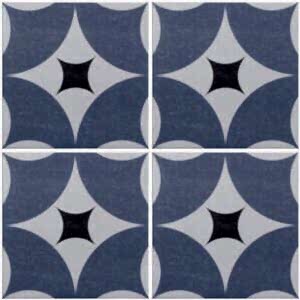 Agora Blue Patterned Floor Tiles