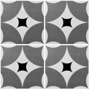 Agora grey and white pattern tiles