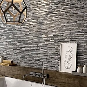 Aspen grey split face wall tiles