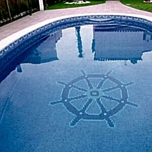 Blue Mosaic Slip Resistant Tiles - R11 rated