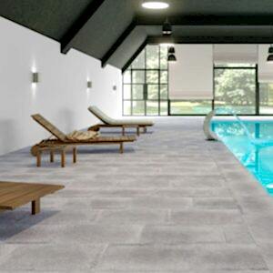 Camous Grey Anti Slip Flooring Tiles - R12 Rating