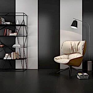 Cromatic Black Porcelain Floor Tiles