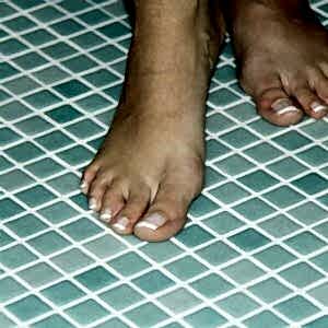 Green Mosaic Floor Tiles Slip Resistant Tiles - R11 rated