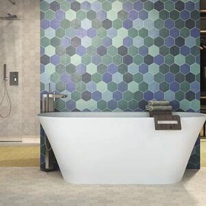 Hex Aquamarine Green and Blue Hexagon Tiles