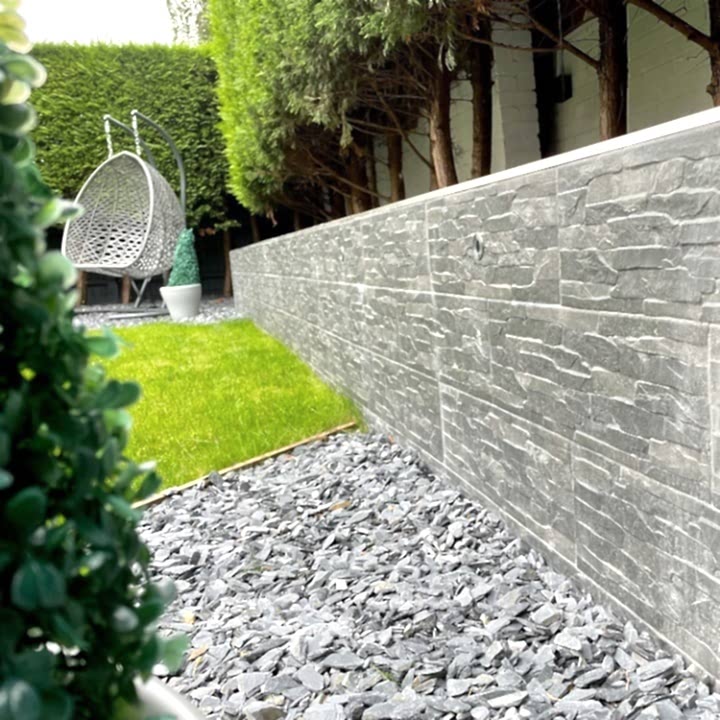 Grey Stone Effect Wall Tiles - Garden Wall Tiles