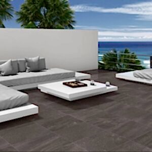 Nistos Dark Grey Floor Tiles - R12 Anti Slip Tiles