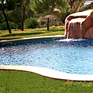 Swimming pool mosaic border tiles