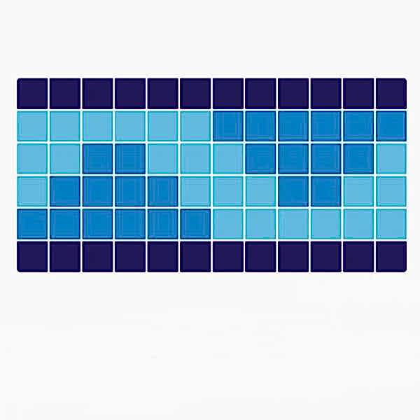 Swimming Pool Mosaic Tiles - Triangle Border 2