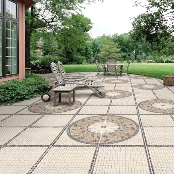 Trevi Outdoor Mosaic Tiles 2 - Room Setting