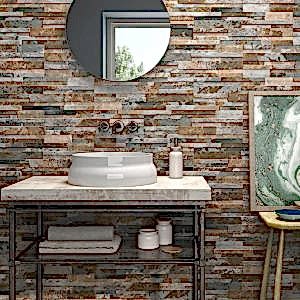 Cross Magma Porcelain Split Face Tiles