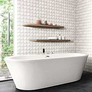 Scale White Scallop Shell Tiles