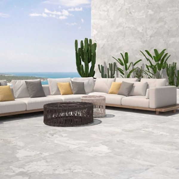 Cumbria White Slate Effect Porcelain Floor Tiles