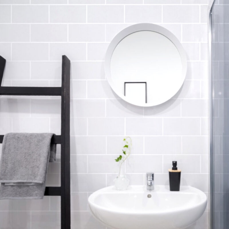 Alba White Subway Tiles - Room Setting