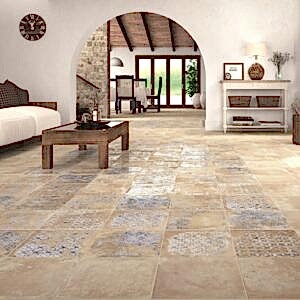 Antigua Beige Country Tiles - Room Setting