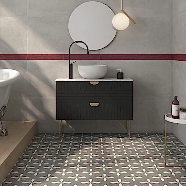 Waterloo Black and White Geometric Tiles