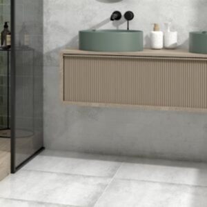 Alloy Porcelain Light Grey Matt Floor Tiles - Grey Large Tiles
