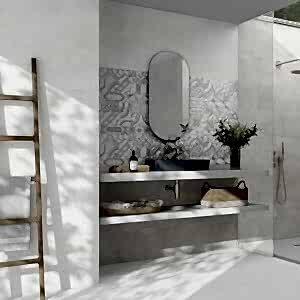 Alpha Matt White Porcelain Tiles - Room Setting