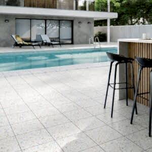 Carnival Cream Terrazzo Tiles - Room Setting