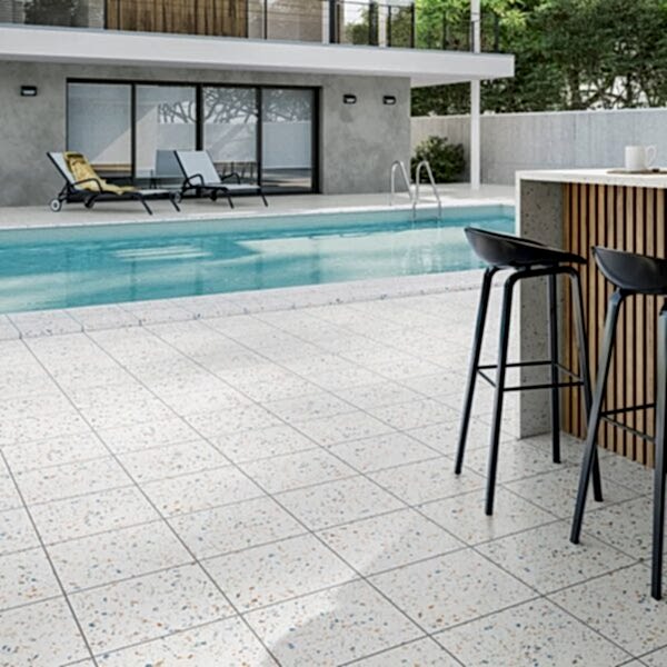 Carnival Cream Terrazzo Tiles - Room Setting