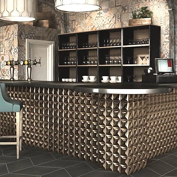 Delta Gold Tiles - Room Setting