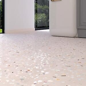 Doria Beige Terrazzo Porcelain Tile - Rectified - Room Setting