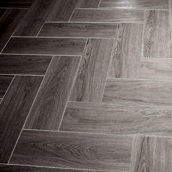 Fronda Dark Grey Ceramic Wood Tiles