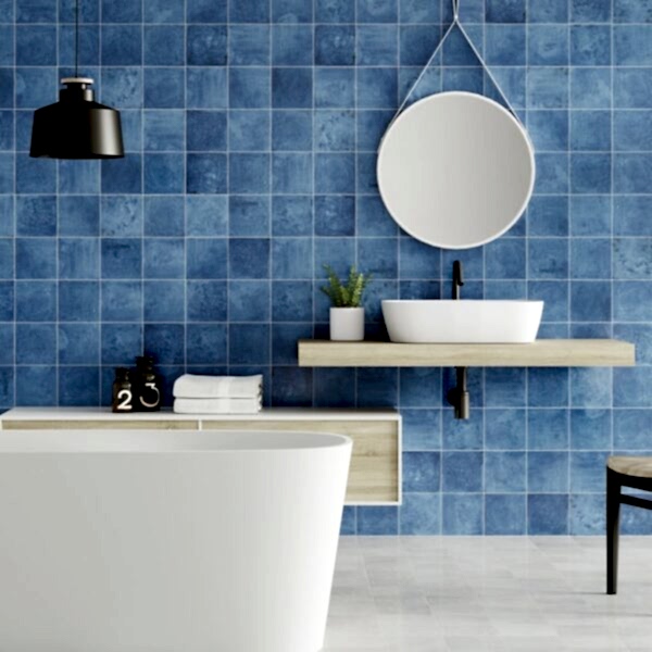 Blue Zellige Tiles - Room Setting