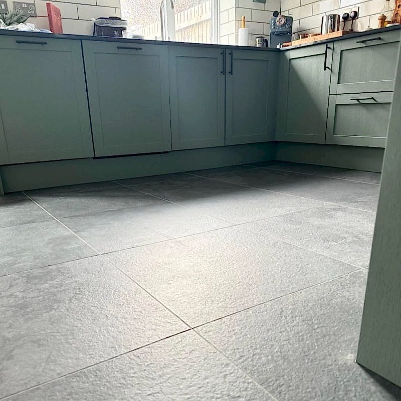 Cumbria Black Slate Effect Floor Tiles - Rectified Customer Photo