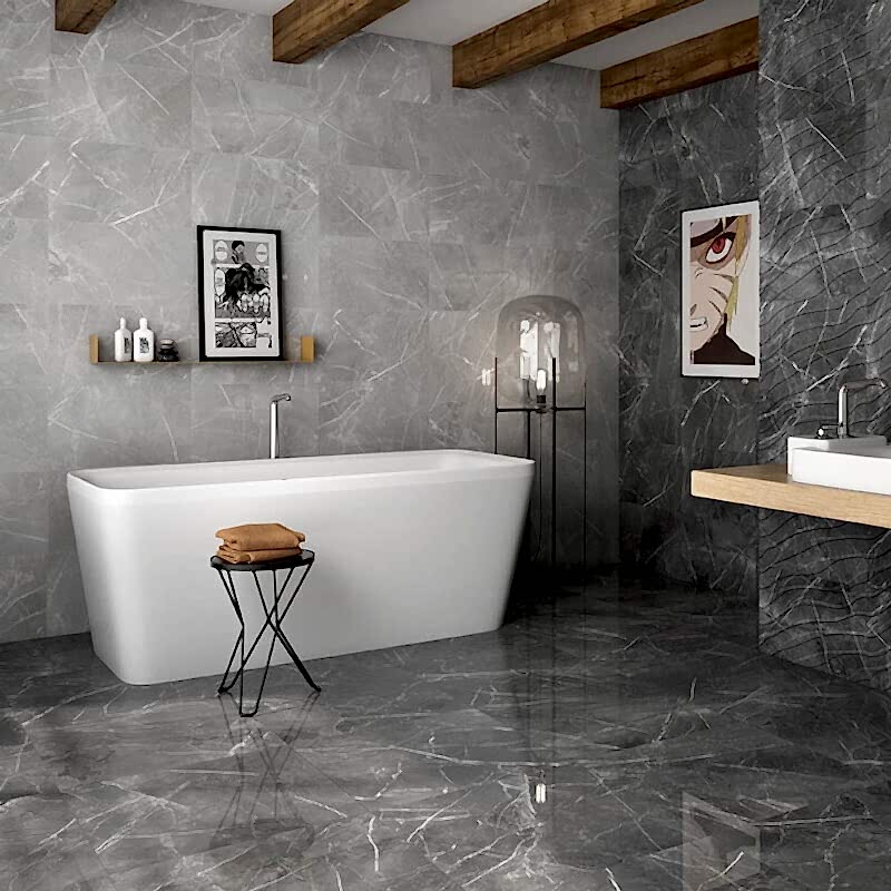 Navia Grey Shiny Floor Tiles