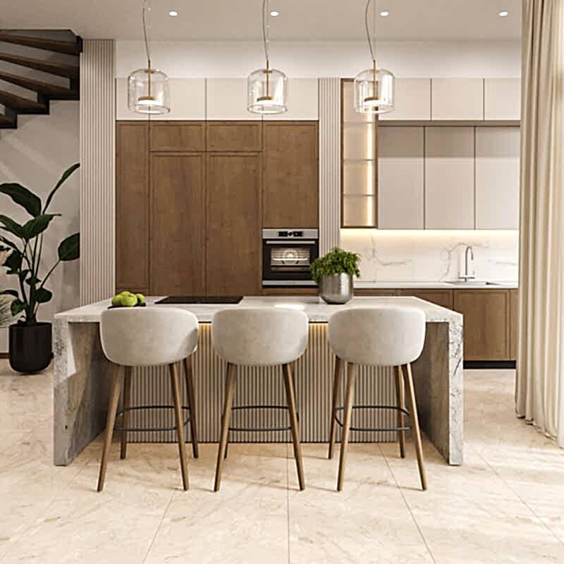 Antique Cream Marble Floor Tiles – Gloss, Porcelain, Rectified