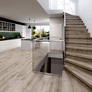 Latina Natural Wood Look Tiles – Matt, Porcelain, Rectified - Room Setting