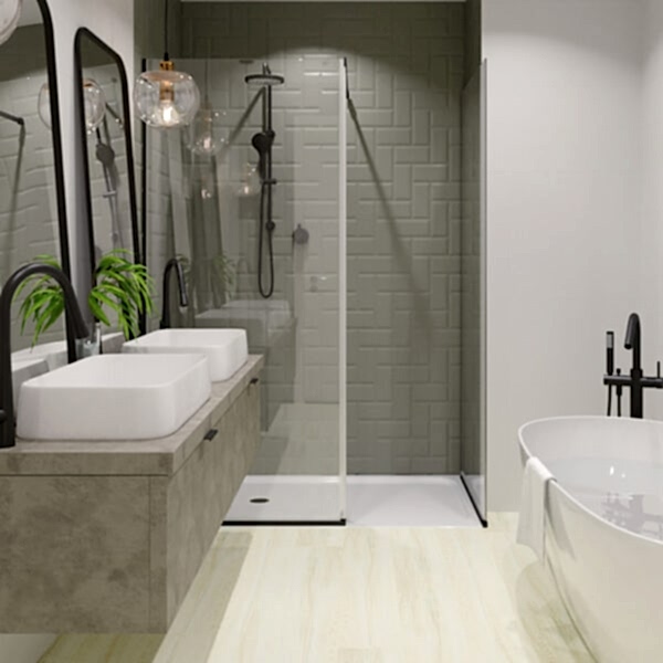 Venue White Wood Effect Tiles – Matt, Porcelain, Rectified - Room Setting