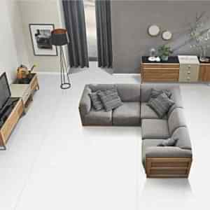 Zed Large White Gloss Tiles – Porcelain, Rectified- room image