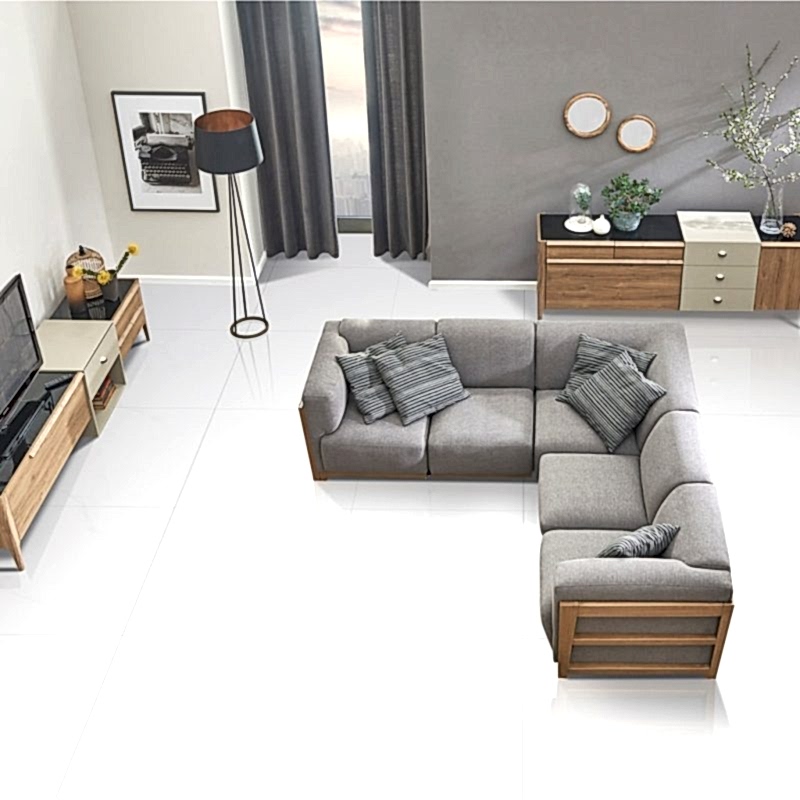 Zed Large White Gloss Tiles – Porcelain, Rectified- room image