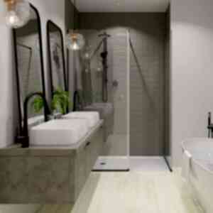 Mini Metro Bevelled Tiles - Smoke Grey, Gloss