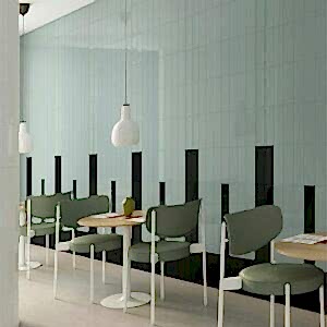Linear Cool Grey Ceramic Brick Tiles – Flat, Gloss