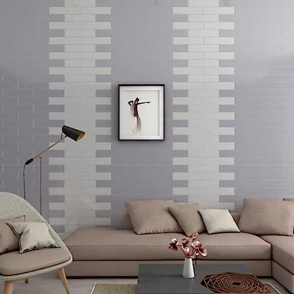 Linear Grey Tiles - Matt - Room Setting