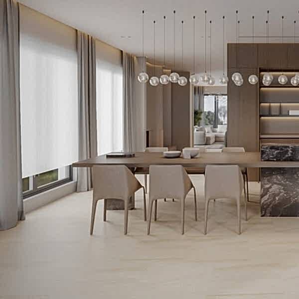 Dyna Large Cream Floor Tiles - Gloss, Rectified, Porcelain