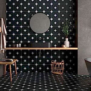 Ponent Black Star Tiles