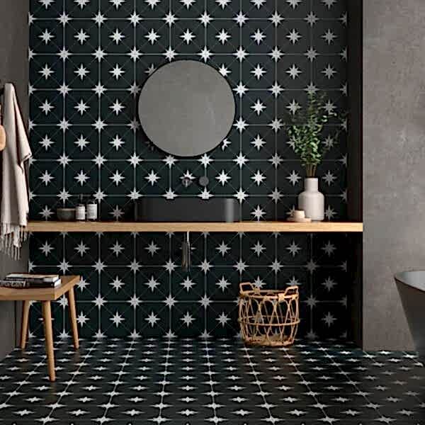 Ponent Black Star Tiles