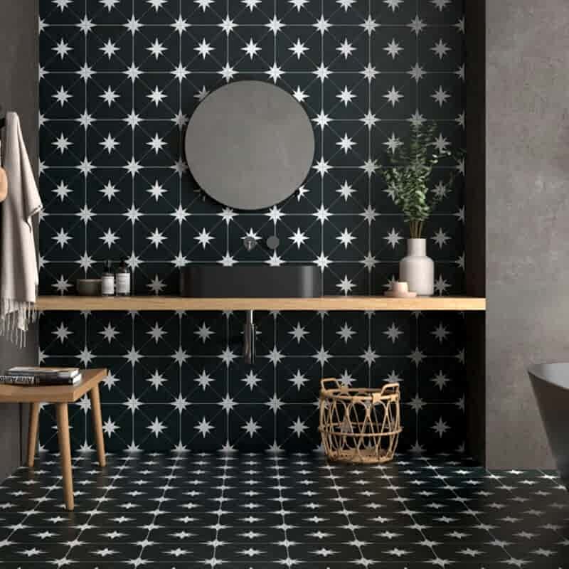 Ponent Black Star Tiles