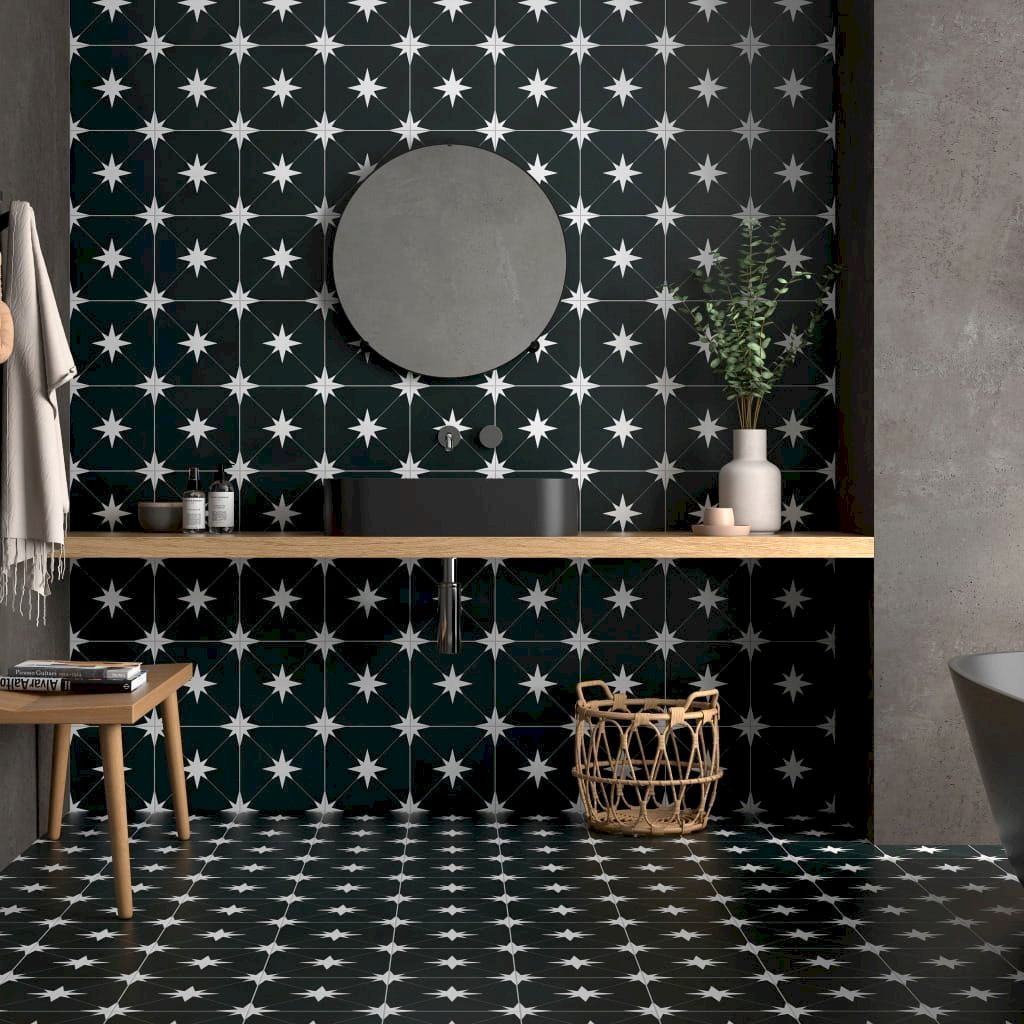 Ponent Black Star Tiles