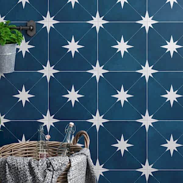 Ponent Blue Star Tiles