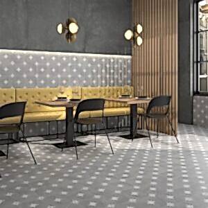 Ponent Grey Star Floor Tiles