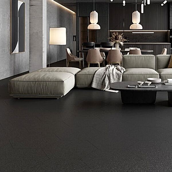 Argoses Black Sparkle Floor Tiles