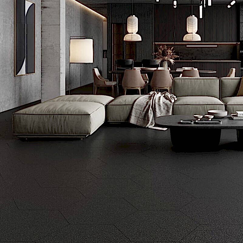 Argoses Black Sparkle Floor Tiles