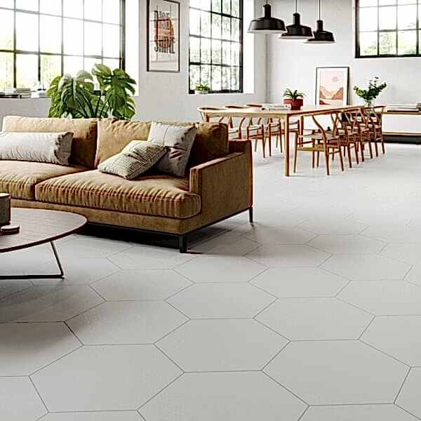 Argoses White Sparkle Floor Tiles