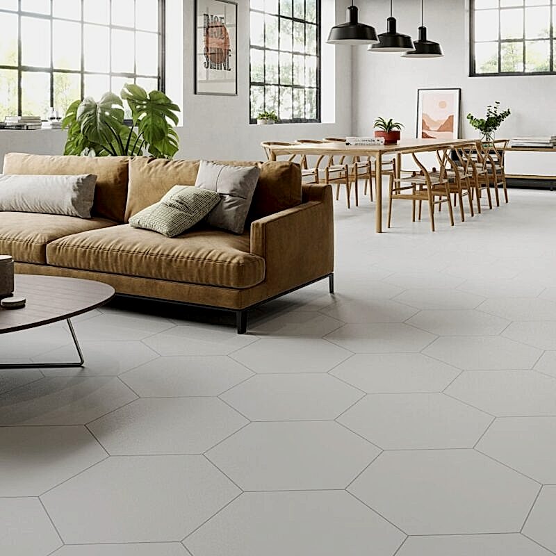 Argoses White Sparkle Floor Tiles