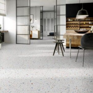 Confeti White Patterned Hexagon Tiles – Large, Matt