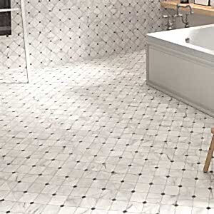 Siena Black and White Victorian Floor Tiles